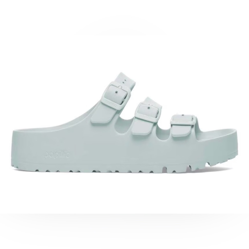 Birkenstock Florida Flex Platform Triple Strap Sandals Surf Green Size 38 (7.5) - Picture 3 of 14
